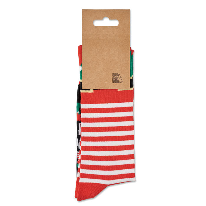 SOC LARGE — Blanc/Rouge — dessus
