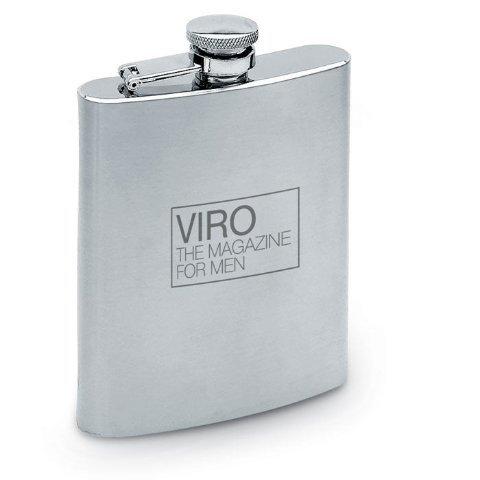 SLIMMY FLASK — Argent Mat — exemple de marquage