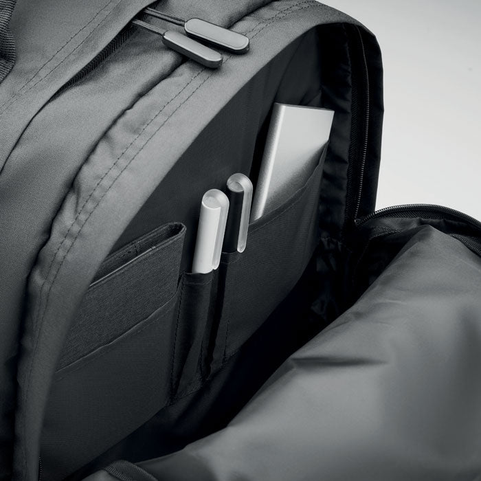 VALLEY BACKPACK — Noir — ouvert