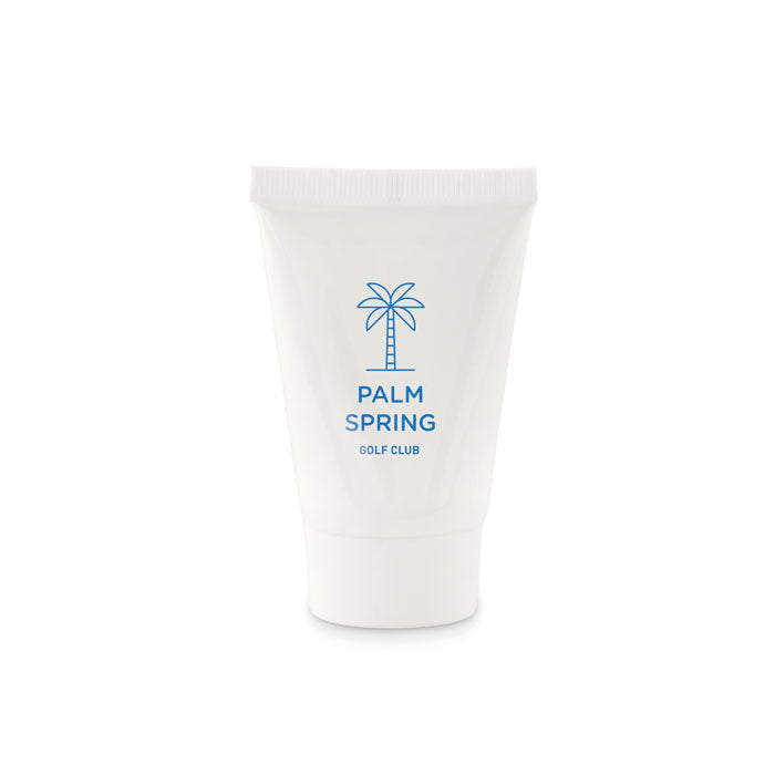 SUNCARE TUBE — Blanc — exemple de marquage