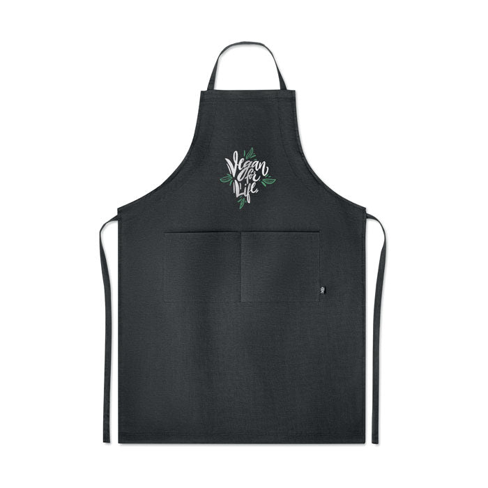 NAIMA APRON — Noir — exemple de marquage