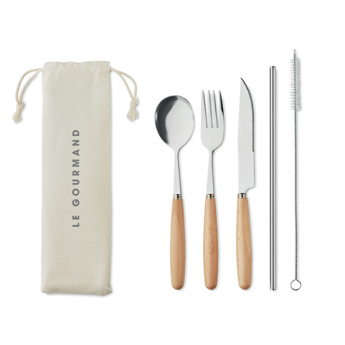 CUSTA SET — Beige — exemple de marquage