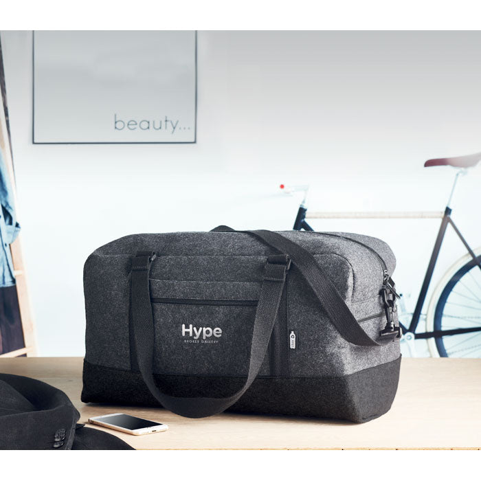 INDICO BAG — Gris Pierre — exemple de marquage