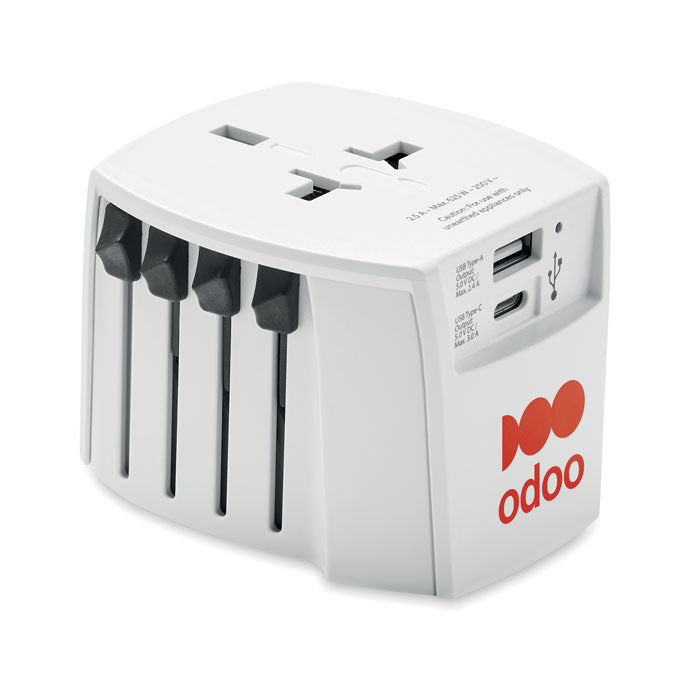 MUV USB A/C — Blanc — exemple de marquage