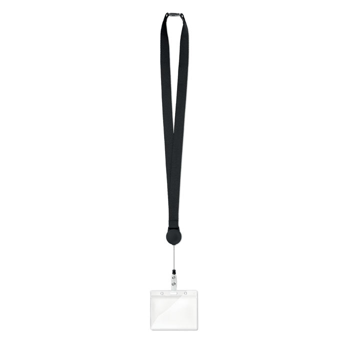 ZIP LANYARD — Noir — dos