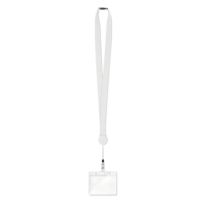ZIP LANYARD — Blanc — dos
