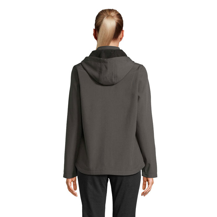 RACE HOODED WOMEN — Anthracite — dos